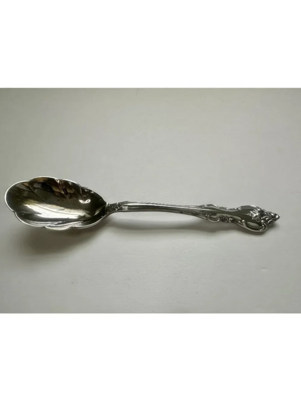 International Deep Silver Orleans French Baroque Sugar Spoon 1964 Silverplate